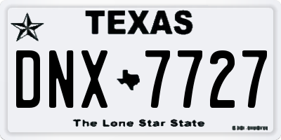TX license plate DNX7727