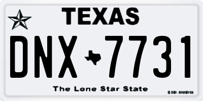 TX license plate DNX7731