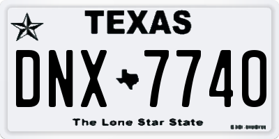 TX license plate DNX7740