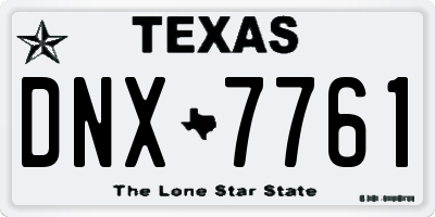 TX license plate DNX7761