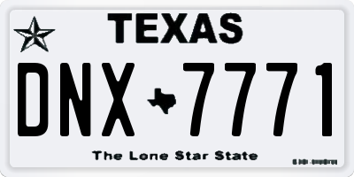 TX license plate DNX7771