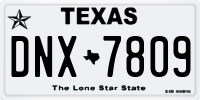 TX license plate DNX7809