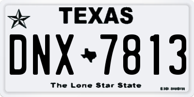 TX license plate DNX7813