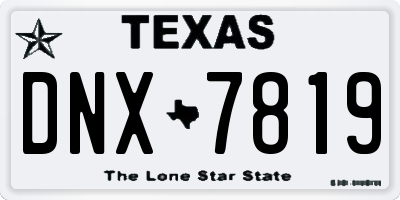 TX license plate DNX7819
