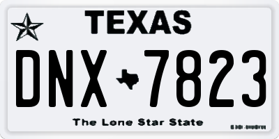TX license plate DNX7823