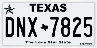 TX license plate DNX7825
