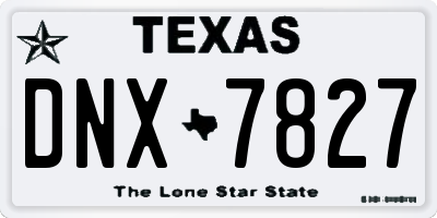 TX license plate DNX7827