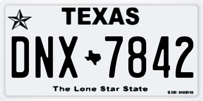 TX license plate DNX7842