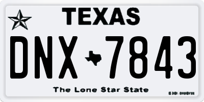TX license plate DNX7843