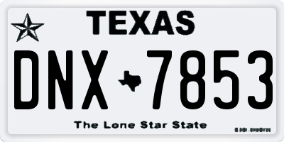 TX license plate DNX7853