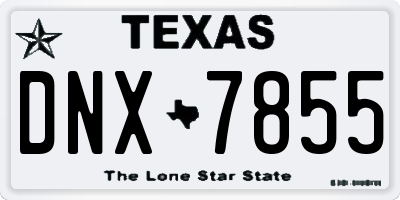 TX license plate DNX7855