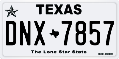 TX license plate DNX7857