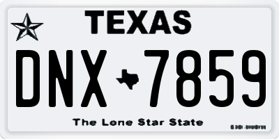 TX license plate DNX7859