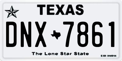 TX license plate DNX7861