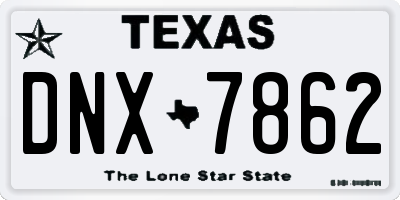 TX license plate DNX7862