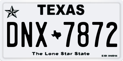TX license plate DNX7872