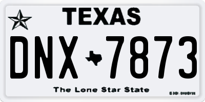 TX license plate DNX7873