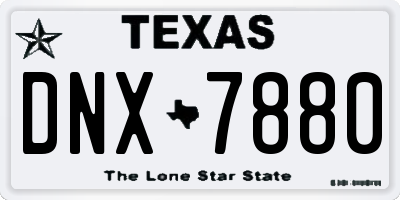 TX license plate DNX7880