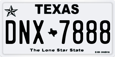 TX license plate DNX7888