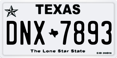 TX license plate DNX7893