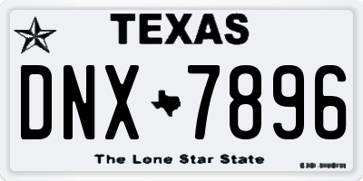 TX license plate DNX7896
