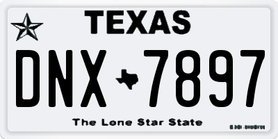 TX license plate DNX7897