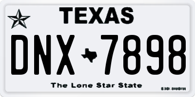 TX license plate DNX7898