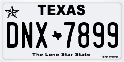 TX license plate DNX7899