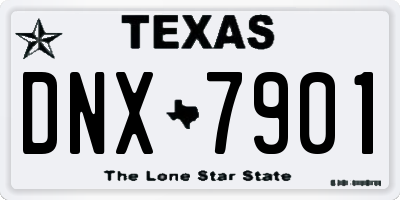 TX license plate DNX7901