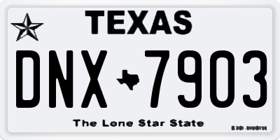 TX license plate DNX7903