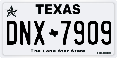 TX license plate DNX7909