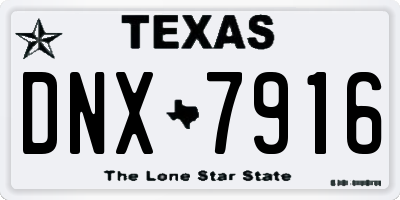 TX license plate DNX7916