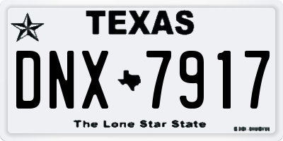 TX license plate DNX7917