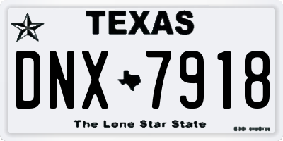 TX license plate DNX7918
