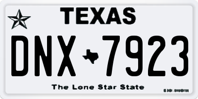 TX license plate DNX7923