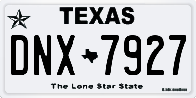 TX license plate DNX7927
