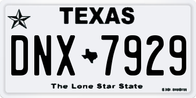 TX license plate DNX7929