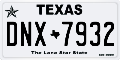 TX license plate DNX7932