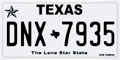 TX license plate DNX7935