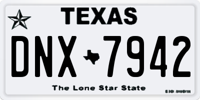 TX license plate DNX7942