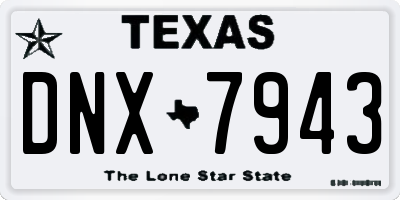 TX license plate DNX7943