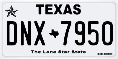TX license plate DNX7950