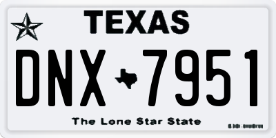 TX license plate DNX7951
