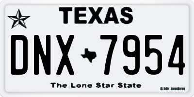 TX license plate DNX7954
