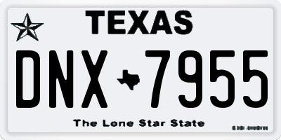 TX license plate DNX7955