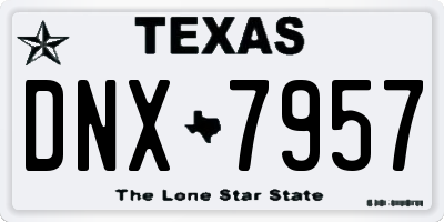 TX license plate DNX7957