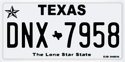 TX license plate DNX7958