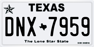 TX license plate DNX7959
