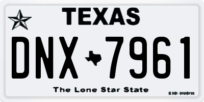 TX license plate DNX7961