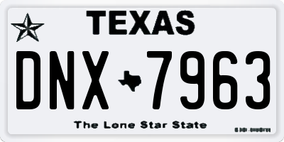 TX license plate DNX7963